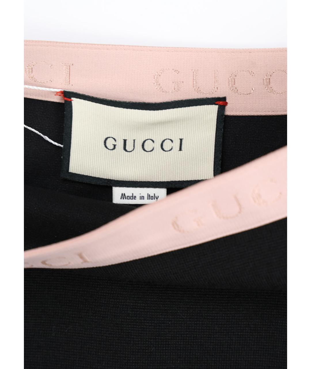 GUCCI Черная шерстяная юбка мини, фото 3