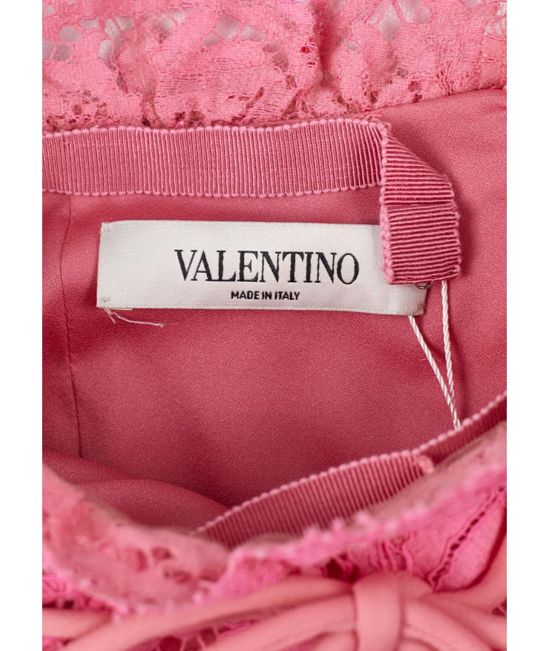 VALENTINO Розовая хлопковая юбка миди, фото 3