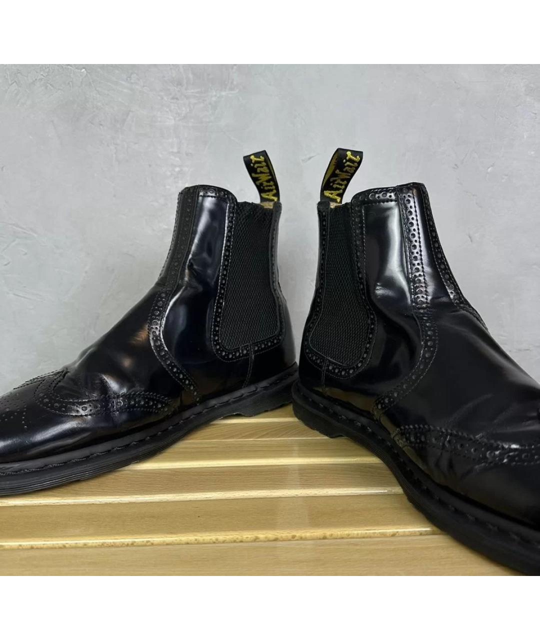 DR. MARTENS Черные высокие ботинки из лакированной кожи, фото 7