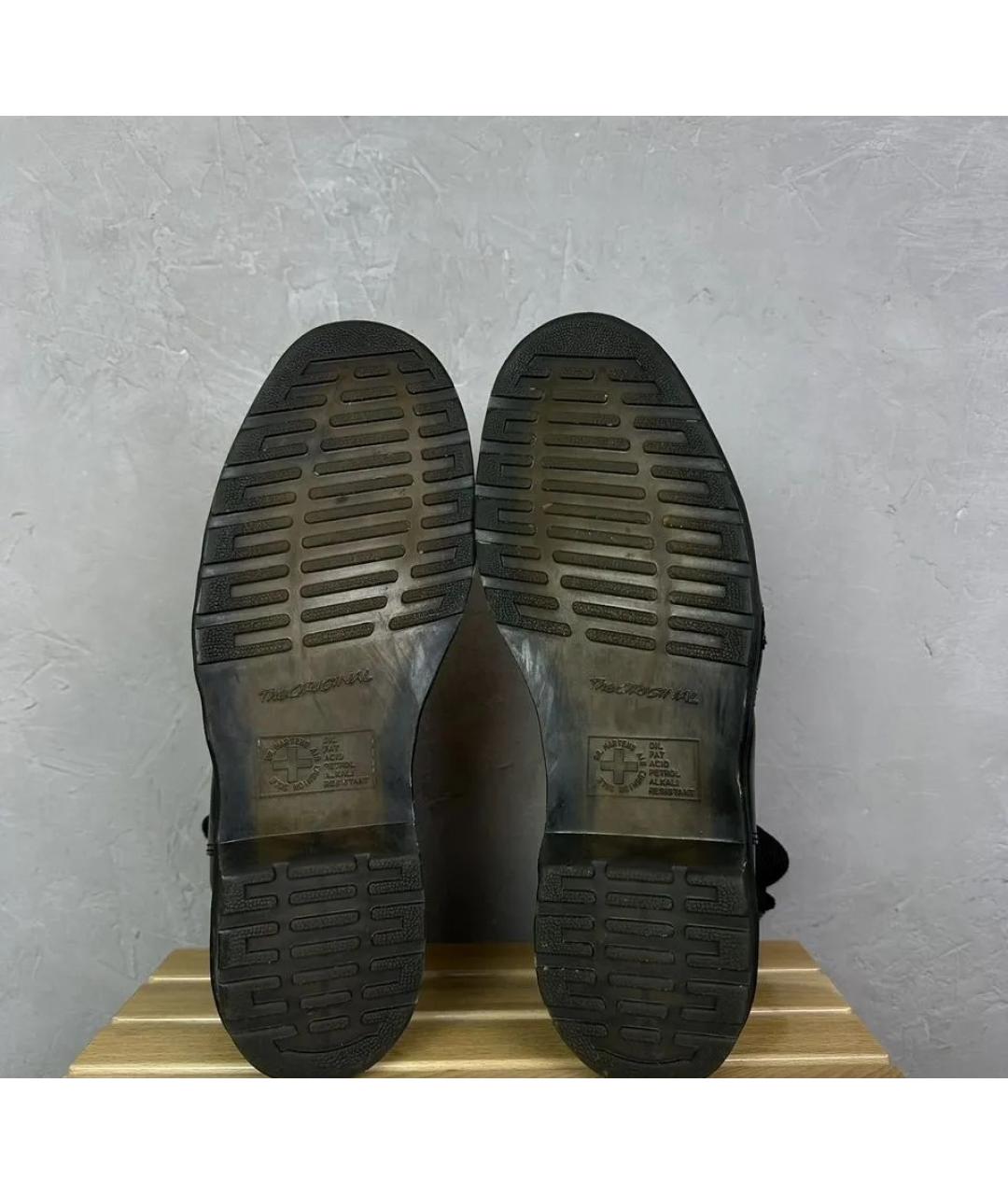 DR. MARTENS Черные высокие ботинки из лакированной кожи, фото 8