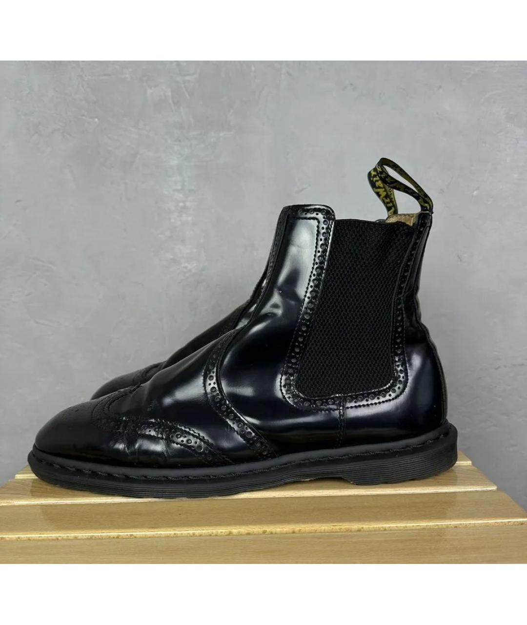 DR. MARTENS Черные высокие ботинки из лакированной кожи, фото 3