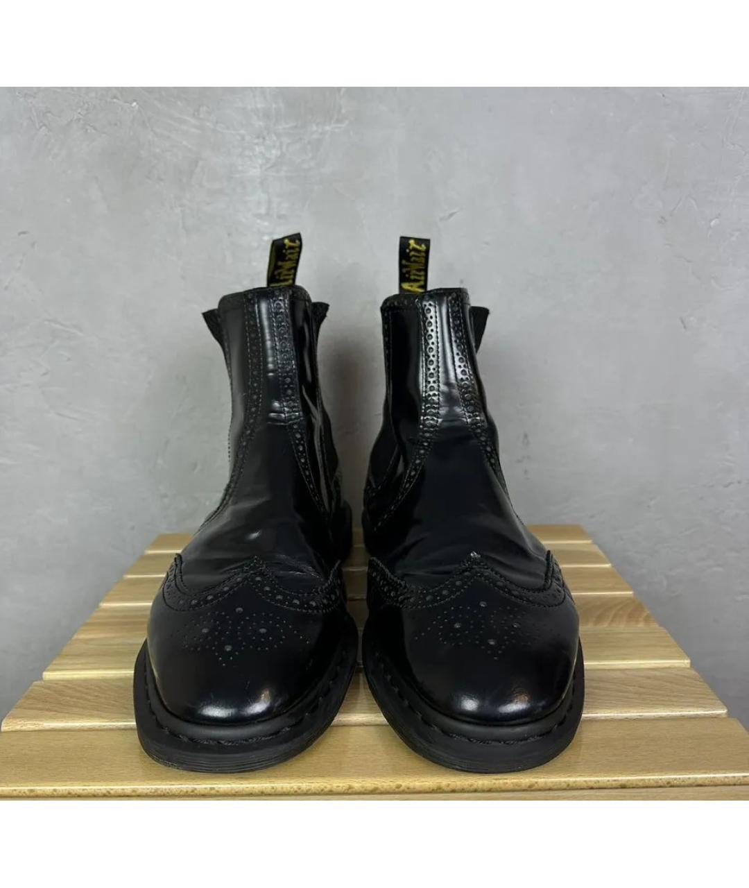 DR. MARTENS Черные высокие ботинки из лакированной кожи, фото 6