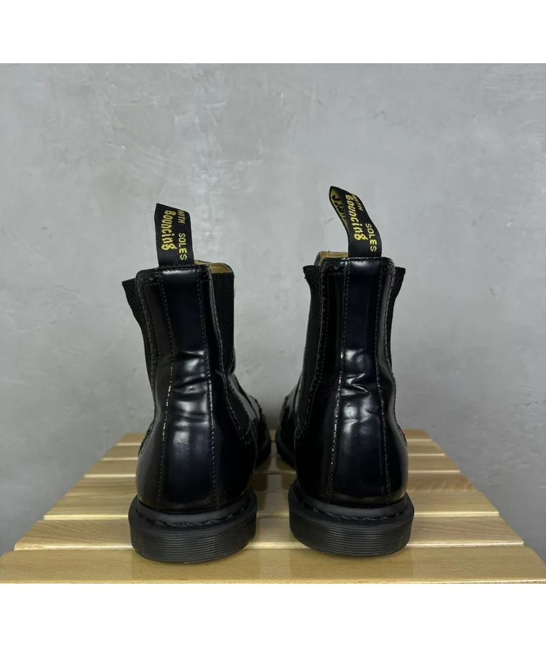 DR. MARTENS Черные высокие ботинки из лакированной кожи, фото 4
