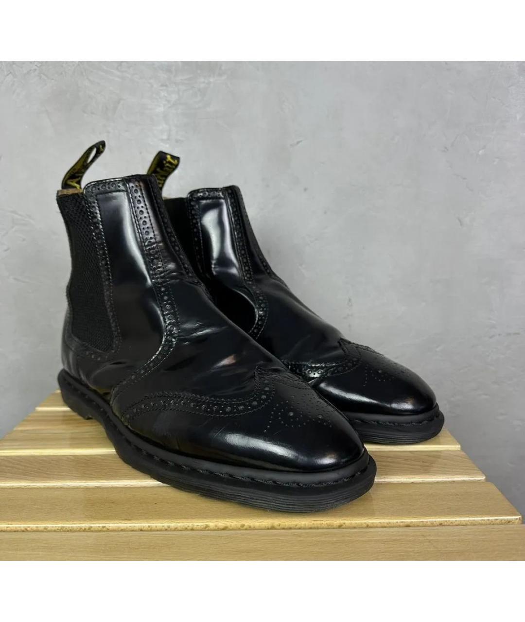 DR. MARTENS Черные высокие ботинки из лакированной кожи, фото 5