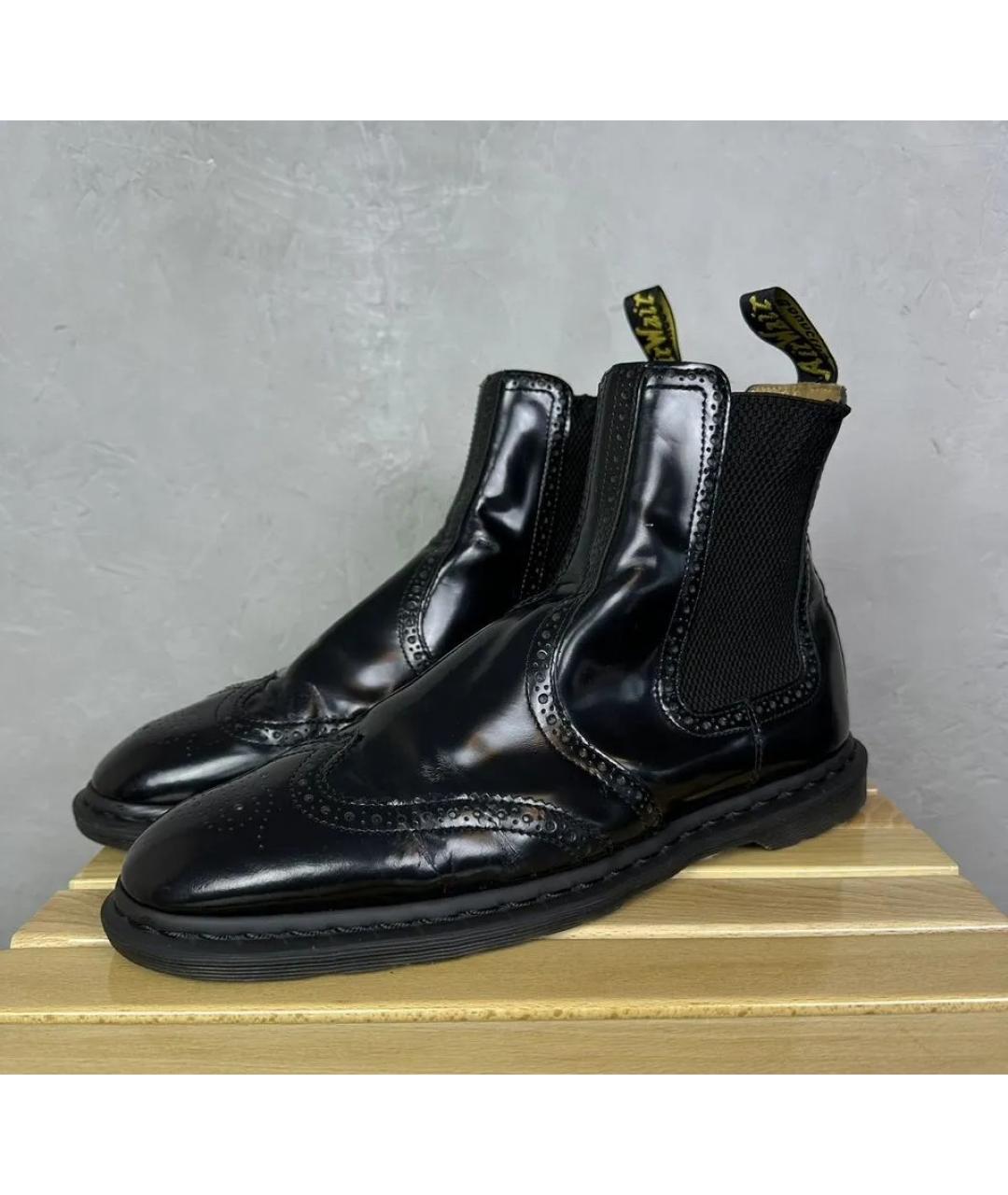 DR. MARTENS Черные высокие ботинки из лакированной кожи, фото 2