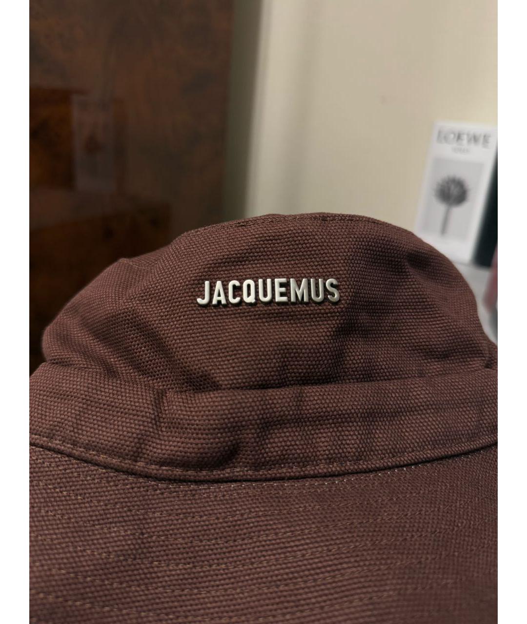 JACQUEMUS Коричневая хлопковая панама, фото 3