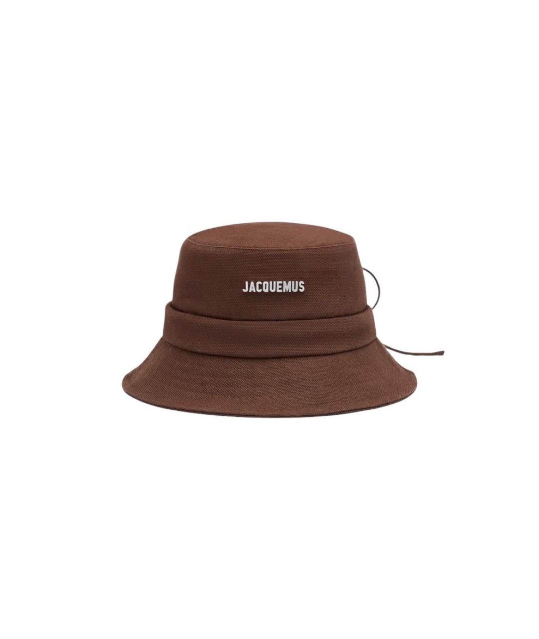 JACQUEMUS Коричневая хлопковая панама, фото 1