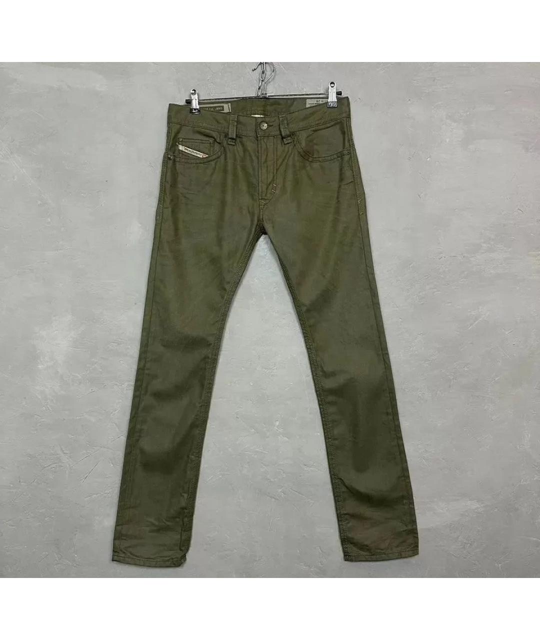 DIESEL Хаки хлопковые джинсы скинни, фото 10