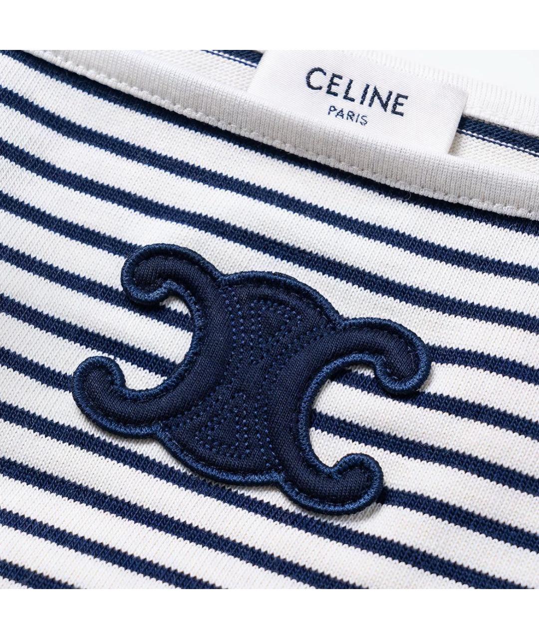 CELINE Белая хлопковая майка, фото 6