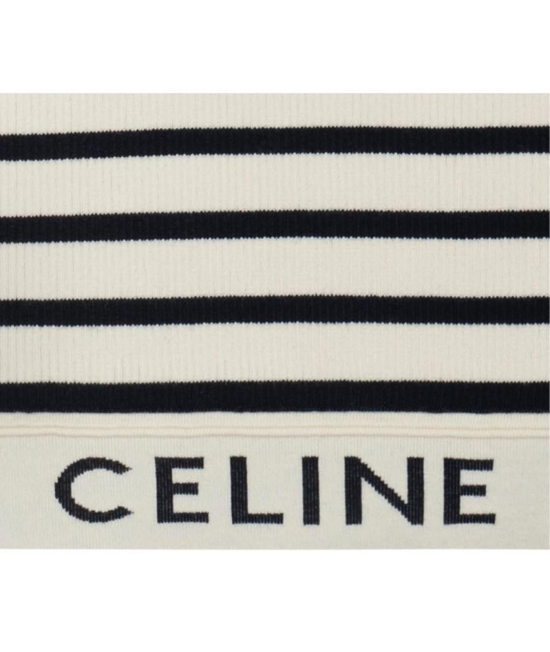 CELINE Белая хлопковая майка, фото 3