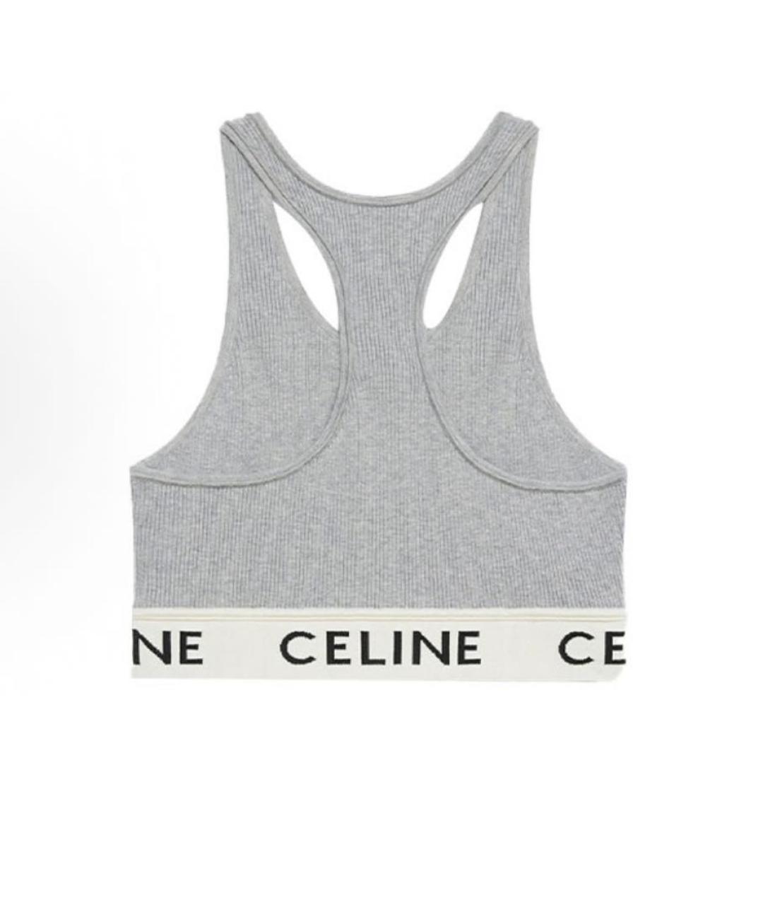 CELINE Серая хлопковая майка, фото 2