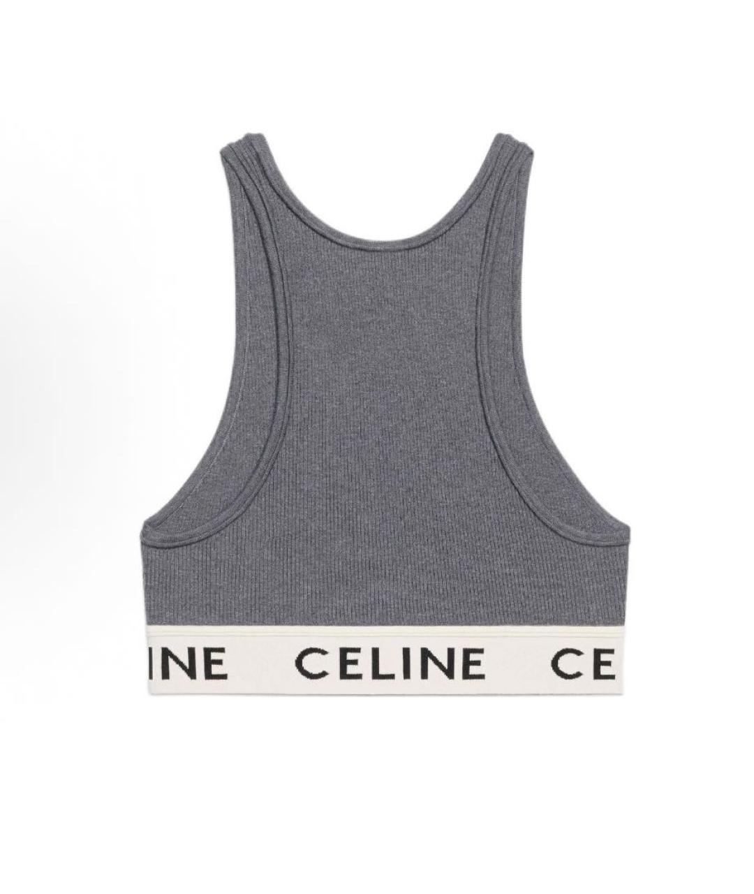 CELINE Серая хлопковая майка, фото 2