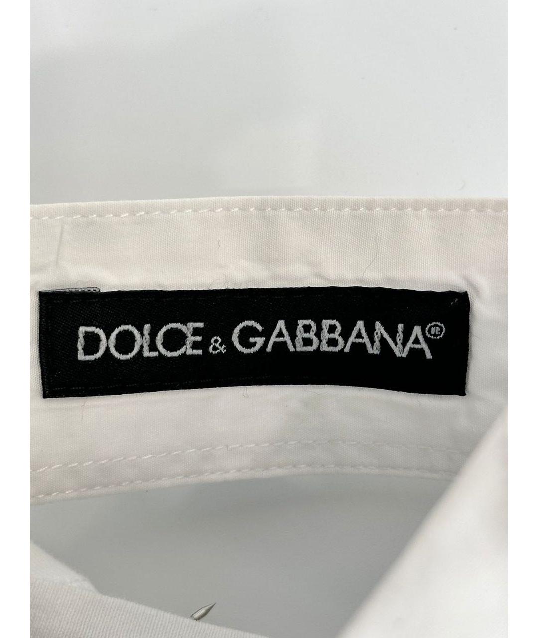 DOLCE&GABBANA Белая хлопковая блузы, фото 3