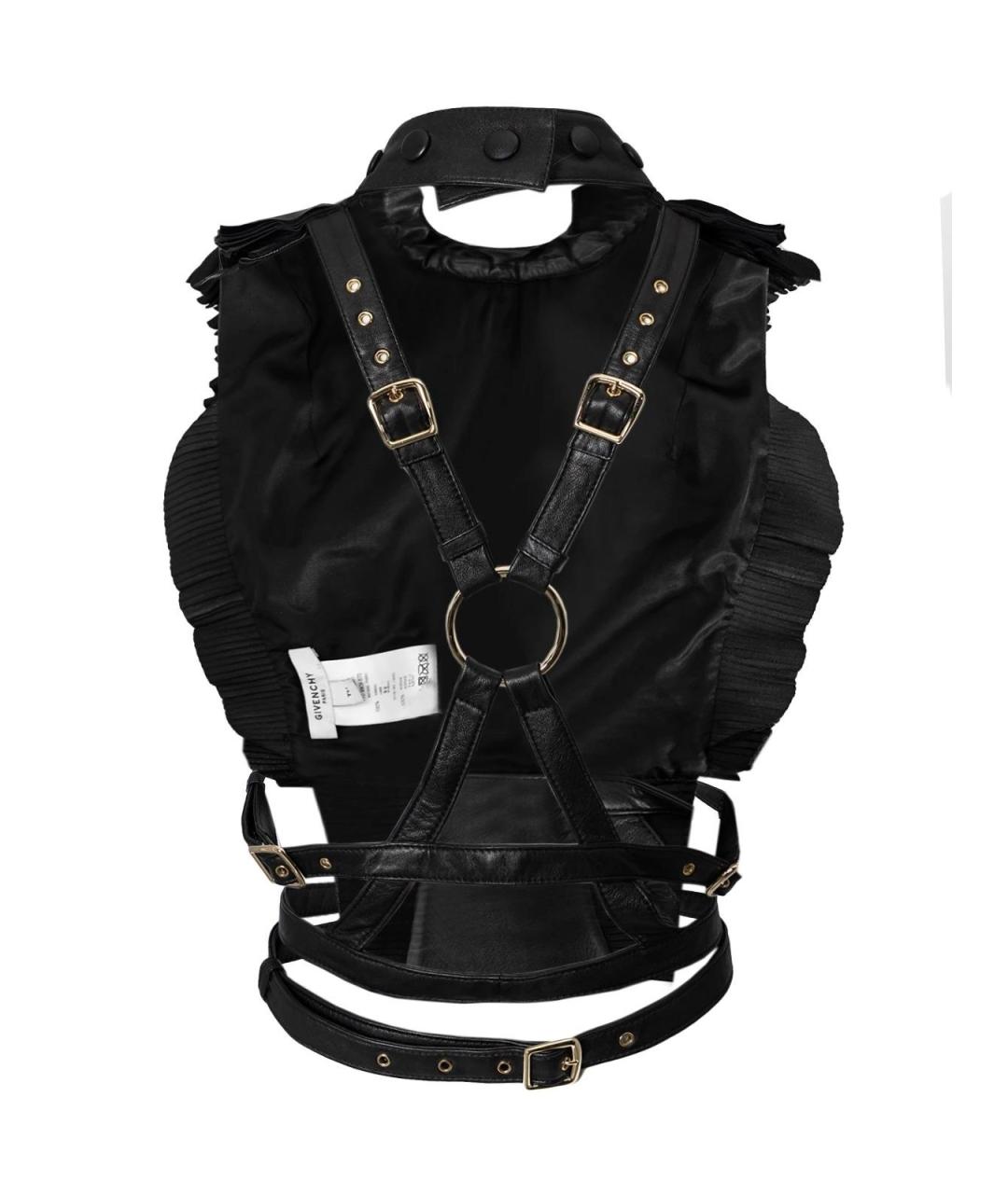 GIVENCHY Черная кожаная блузы, фото 2