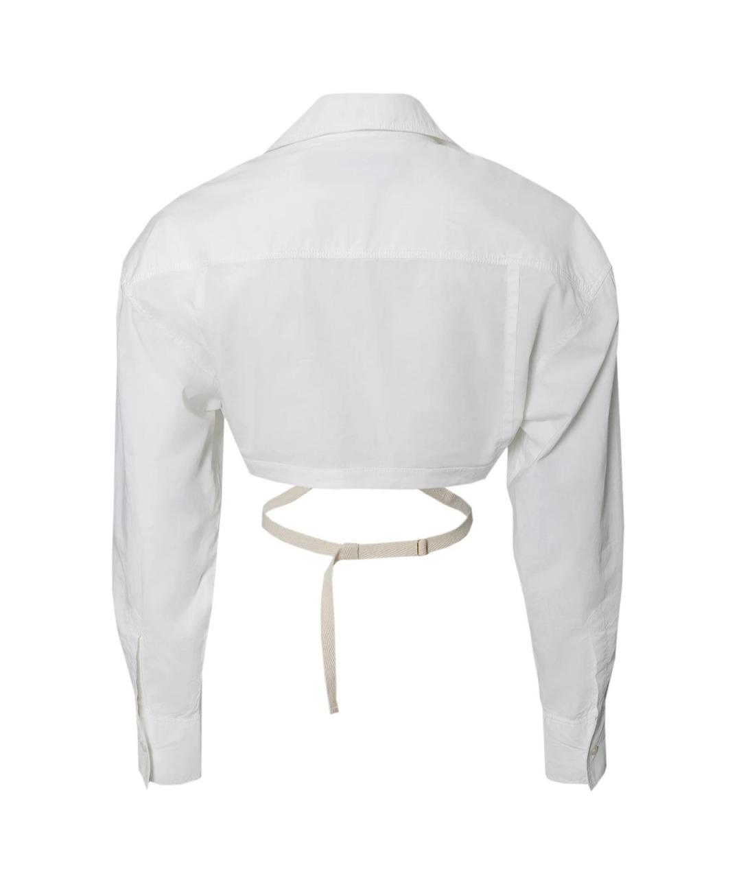 JACQUEMUS Белая хлопковая рубашка, фото 3