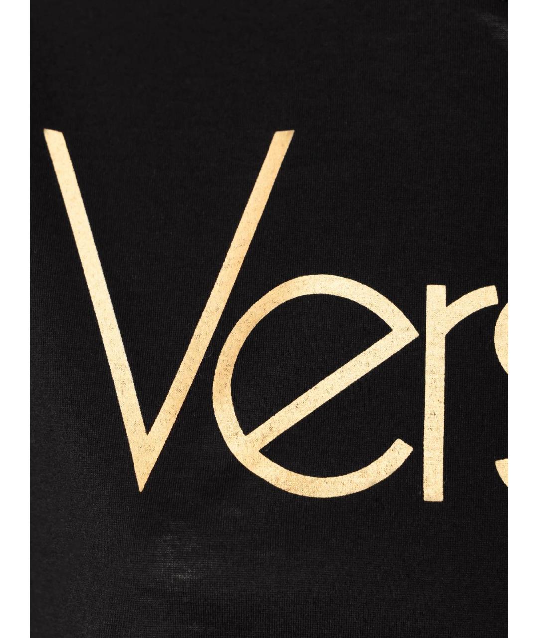 VERSACE Черная хлопковая футболка, фото 3