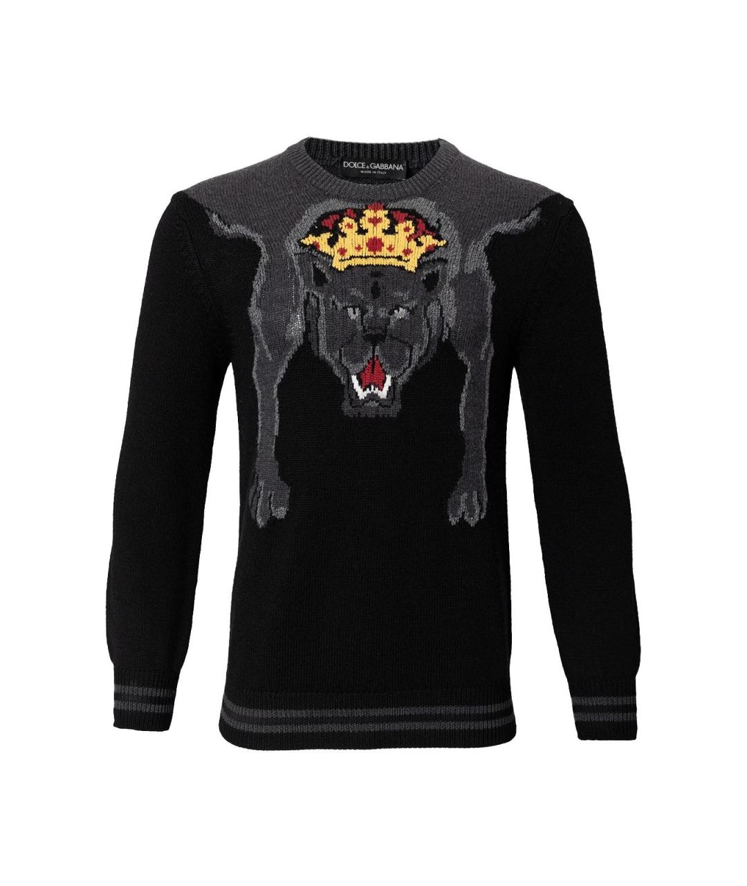 DOLCE&GABBANA Черный шерстяной джемпер / свитер, фото 1