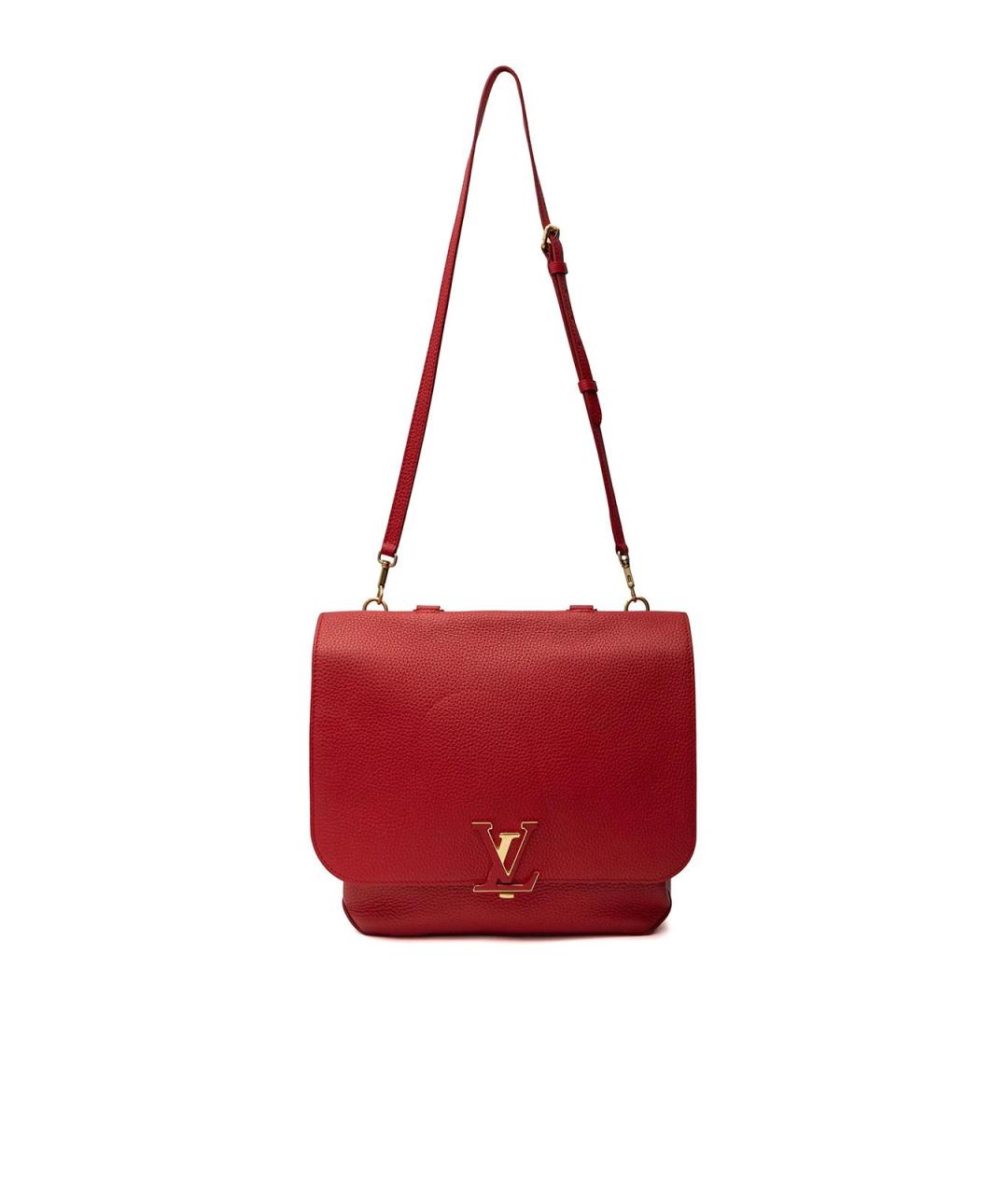 LOUIS VUITTON Красная кожаная сумка с короткими ручками, фото 4