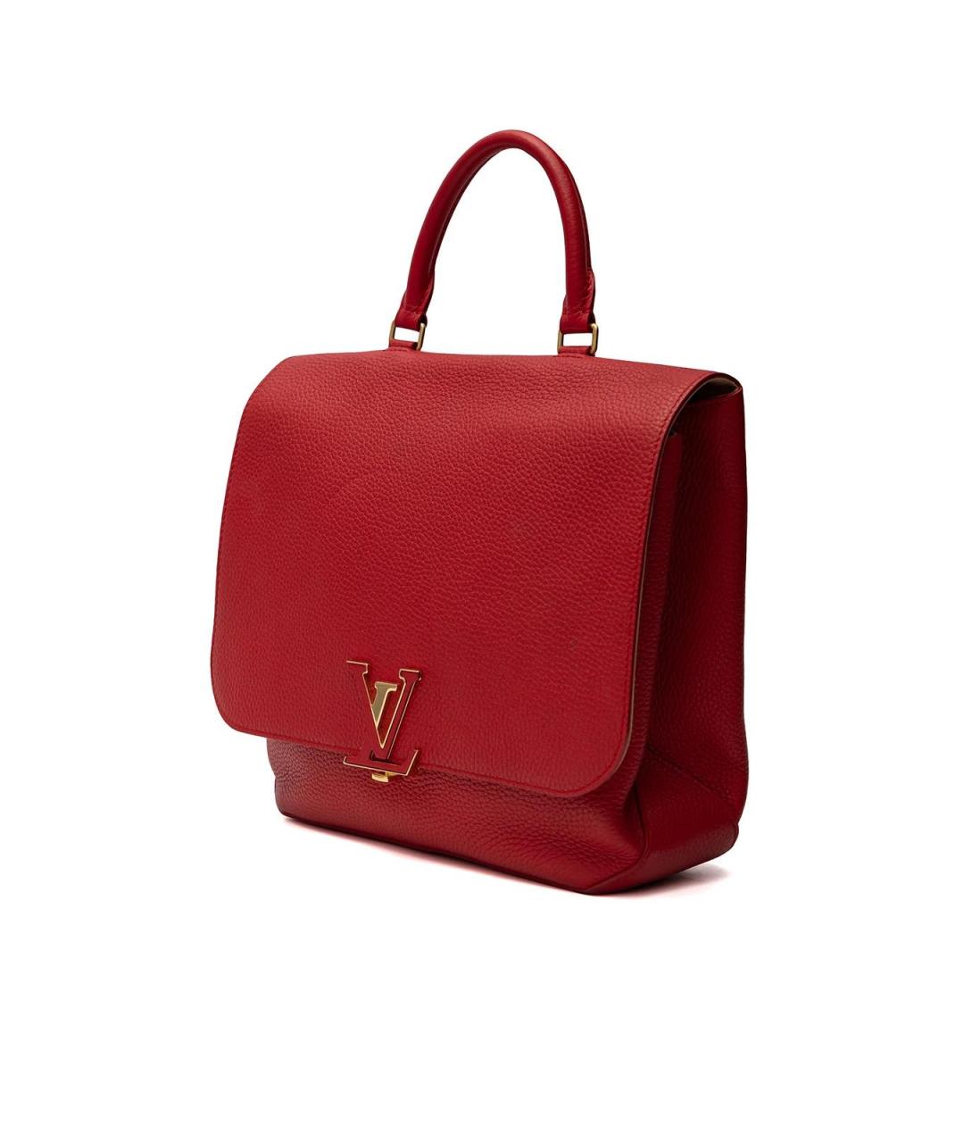 LOUIS VUITTON Красная кожаная сумка с короткими ручками, фото 2