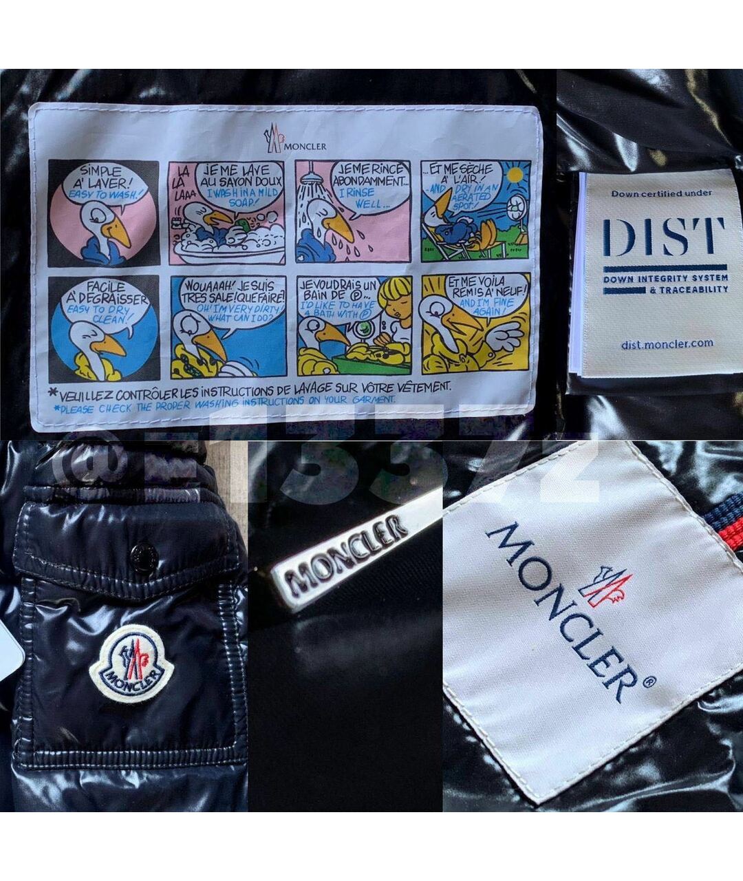 MONCLER Черный пуховик, фото 3