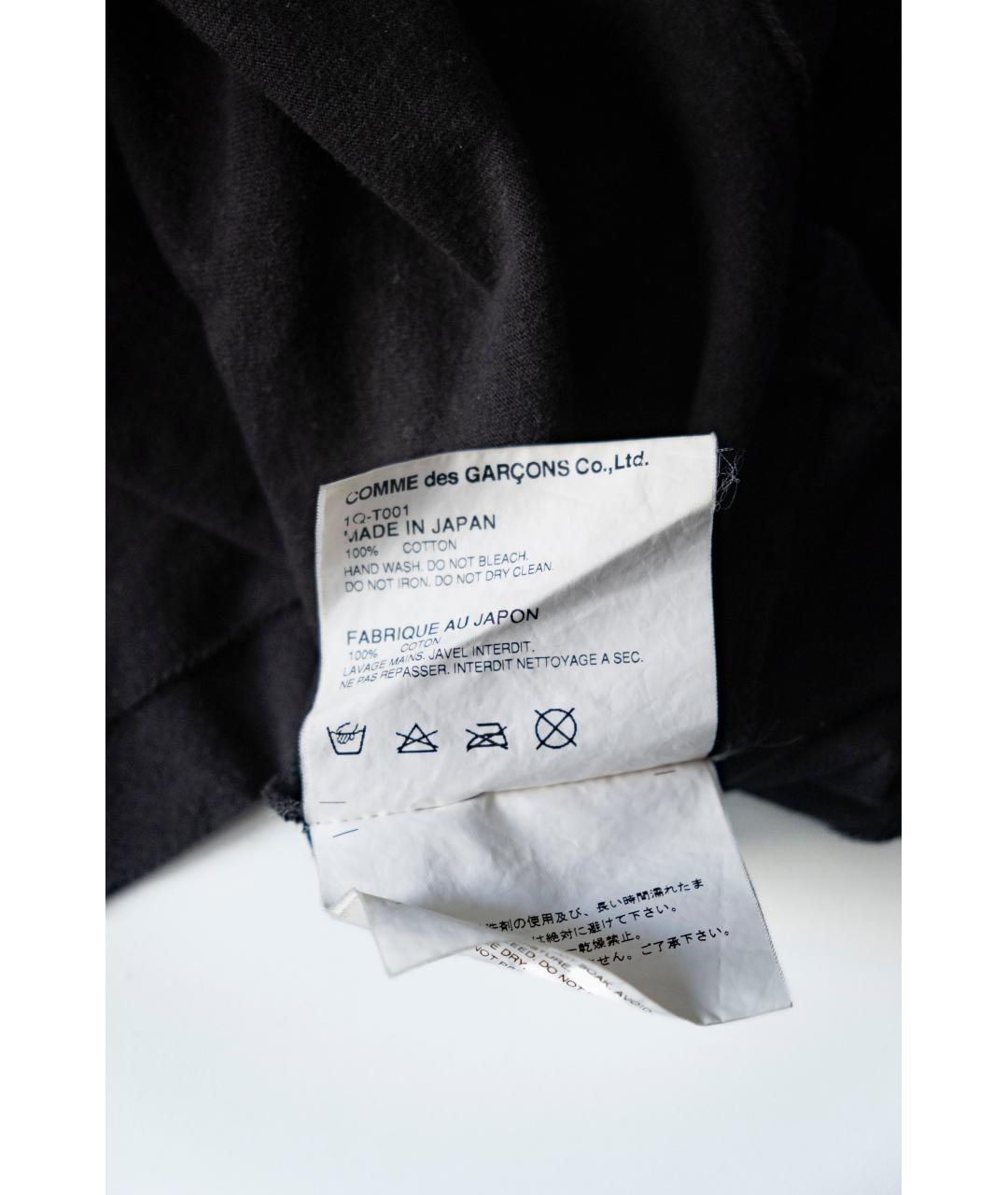 COMME DES GARÇONS Черная хлопковая футболка, фото 4