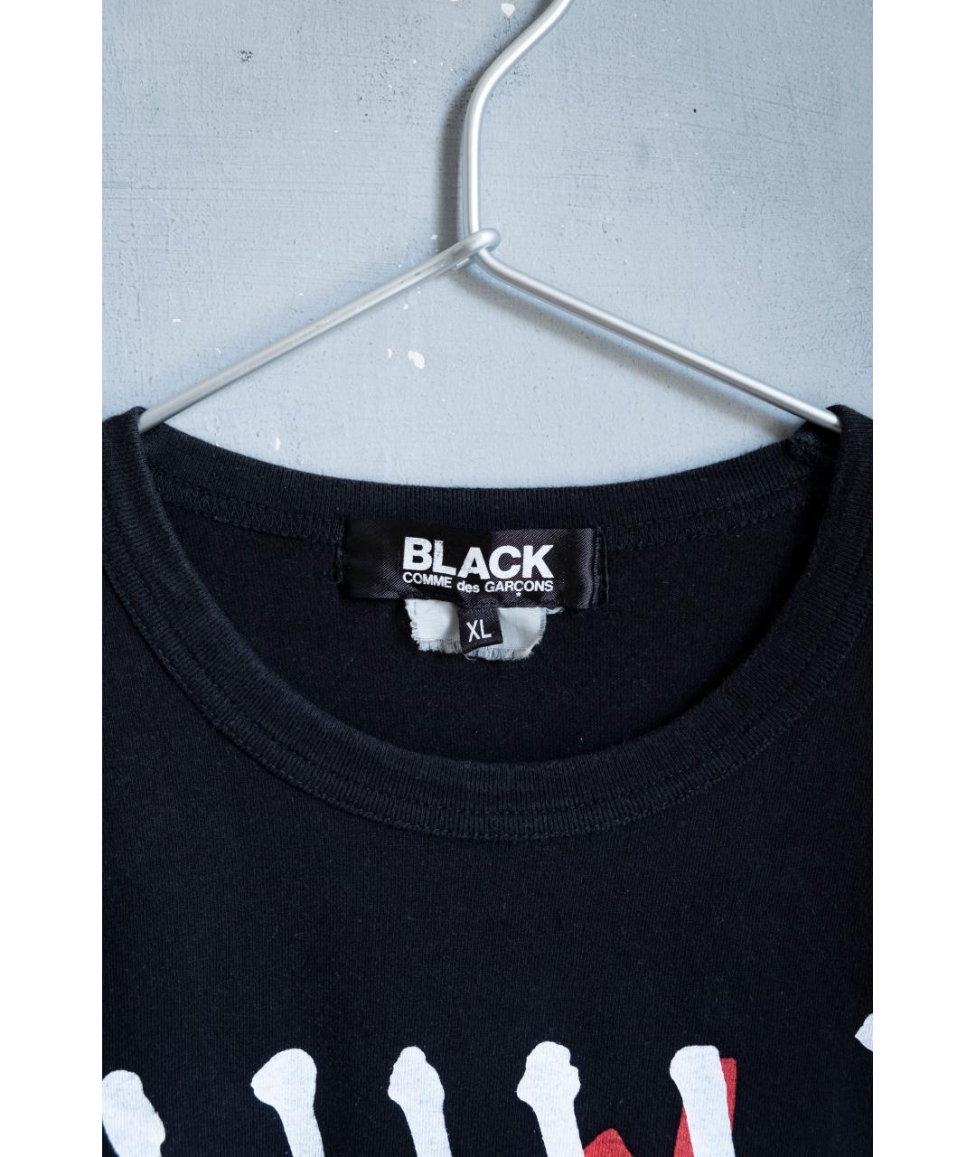 COMME DES GARÇONS Черная хлопковая футболка, фото 3
