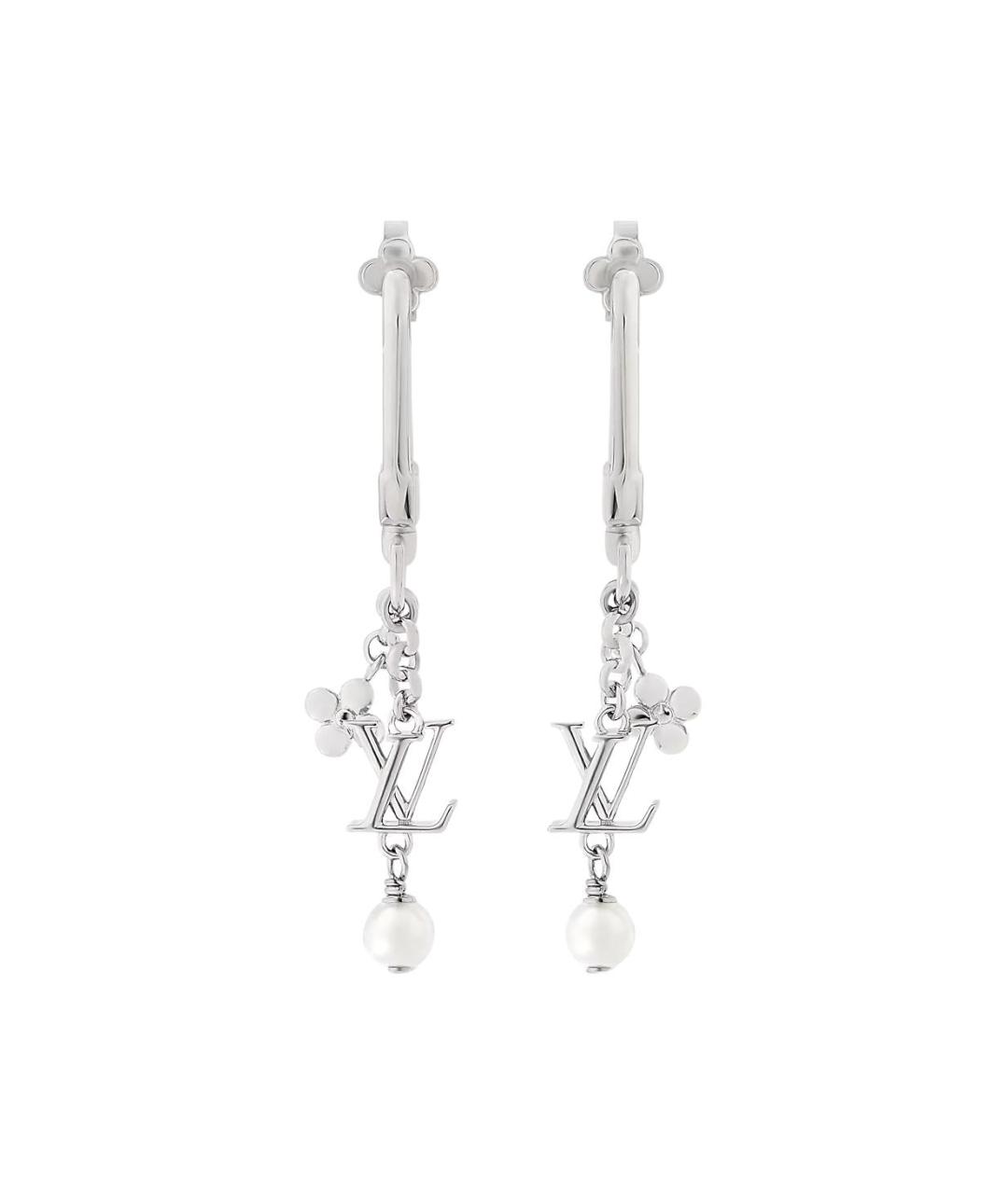 LOUIS VUITTON Серебряные металлические серьги, фото 1
