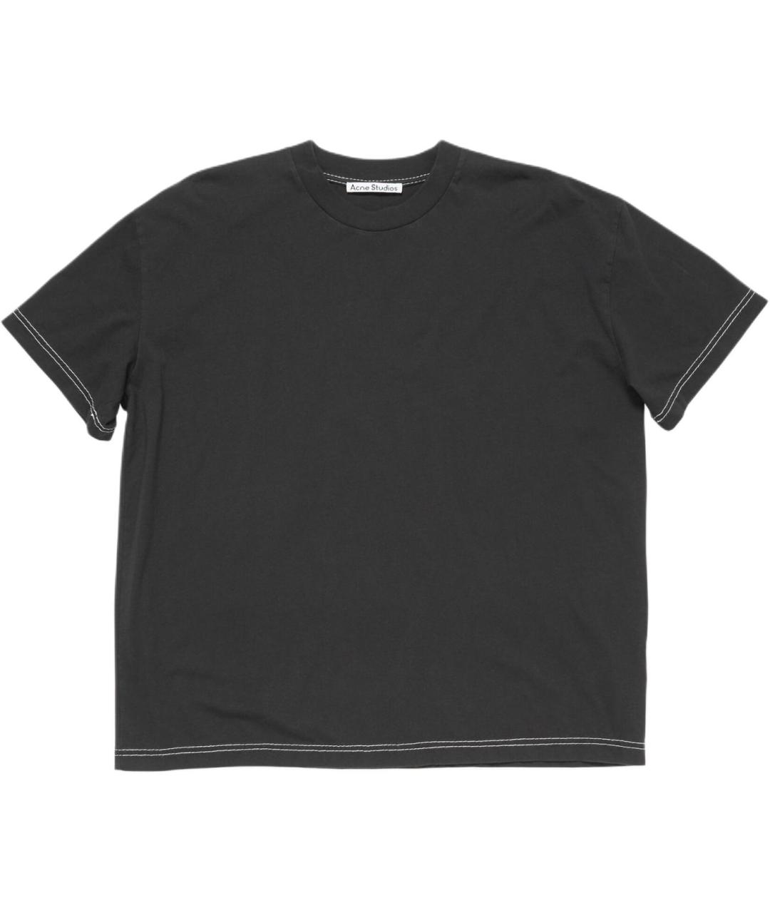 ACNE STUDIOS Черная хлопковая футболка, фото 2