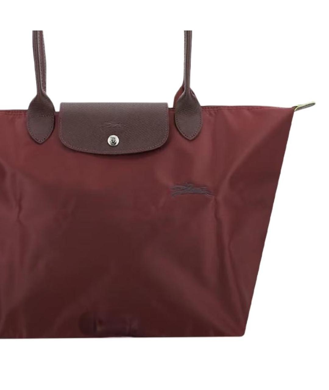 LONGCHAMP Бордовая тканевая сумка через плечо, фото 2