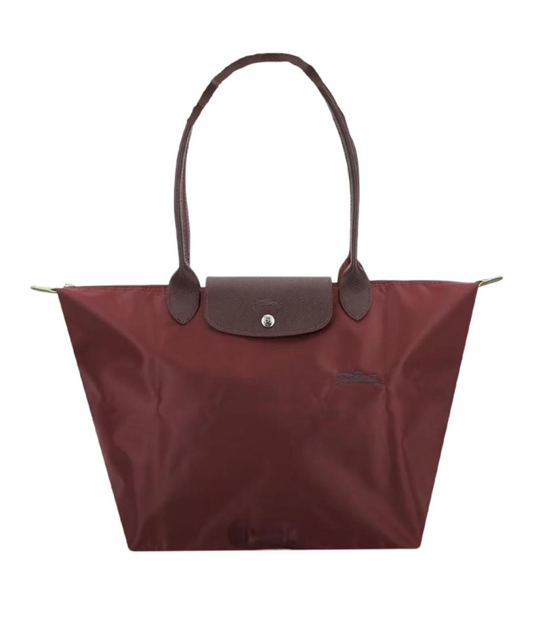 LONGCHAMP Бордовая тканевая сумка через плечо, фото 1