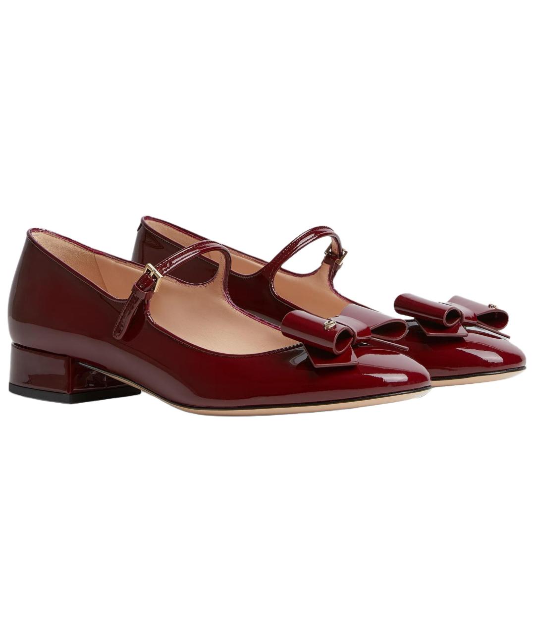 GUCCI Красные кожаные туфли, фото 3