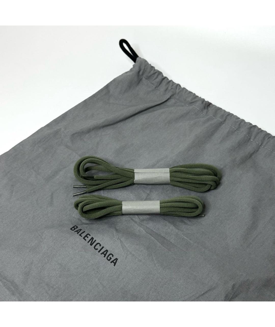 BALENCIAGA Хаки текстильные кроссовки, фото 6