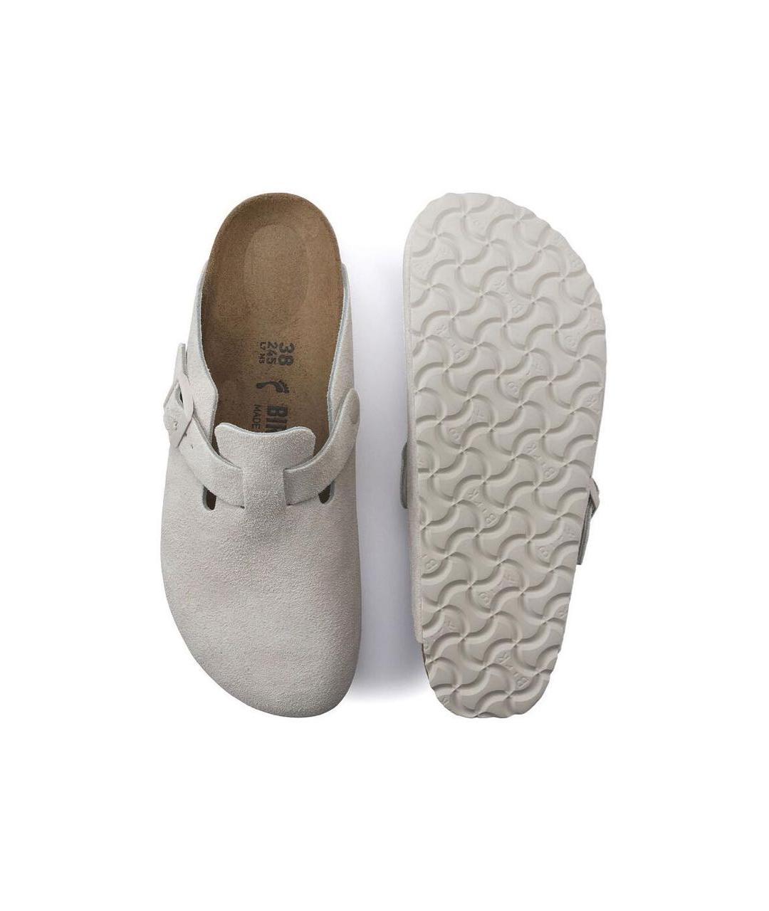 BIRKENSTOCK Серые замшевые сандалии, фото 4