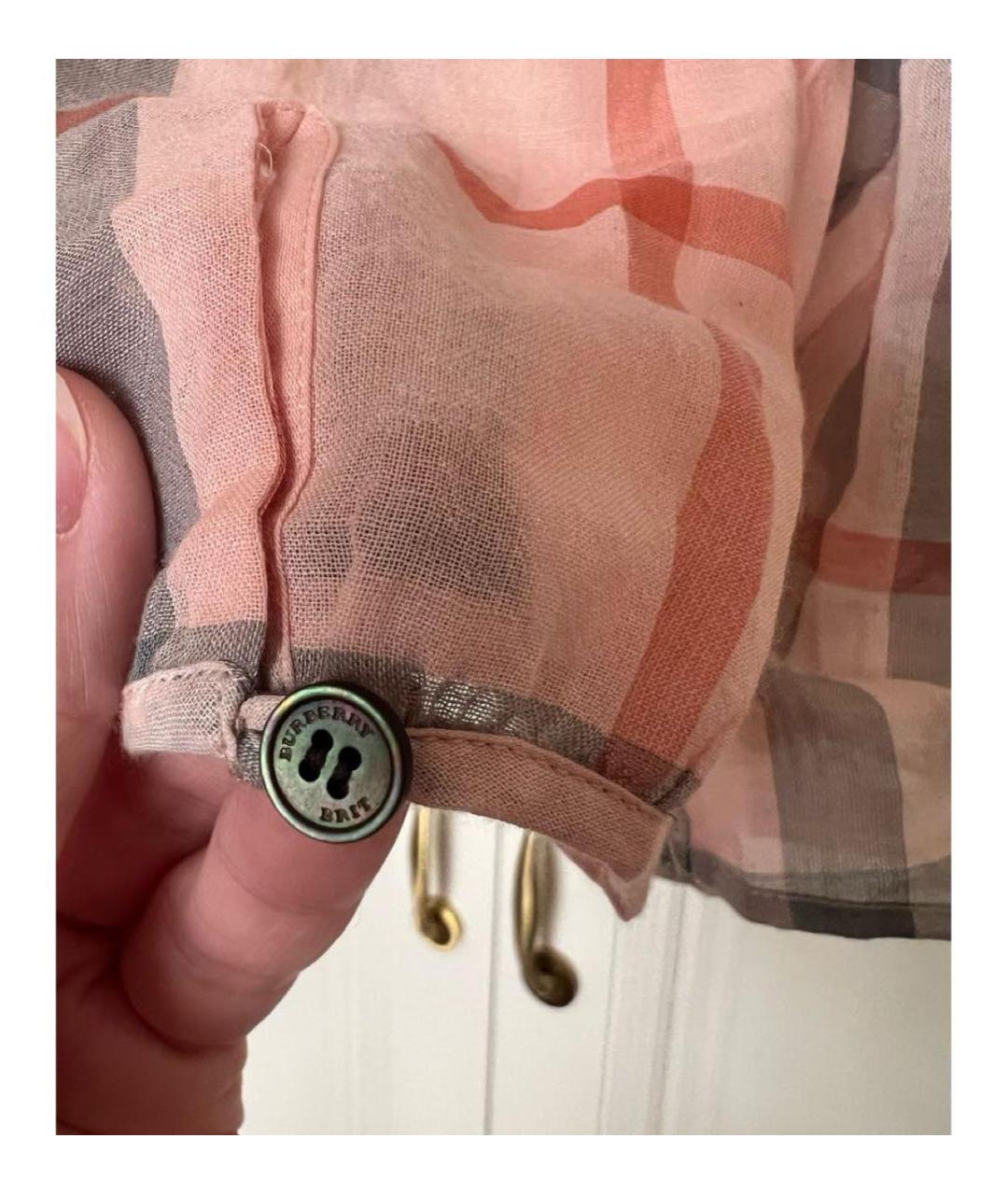 BURBERRY Бежевая хлопковая рубашка, фото 4