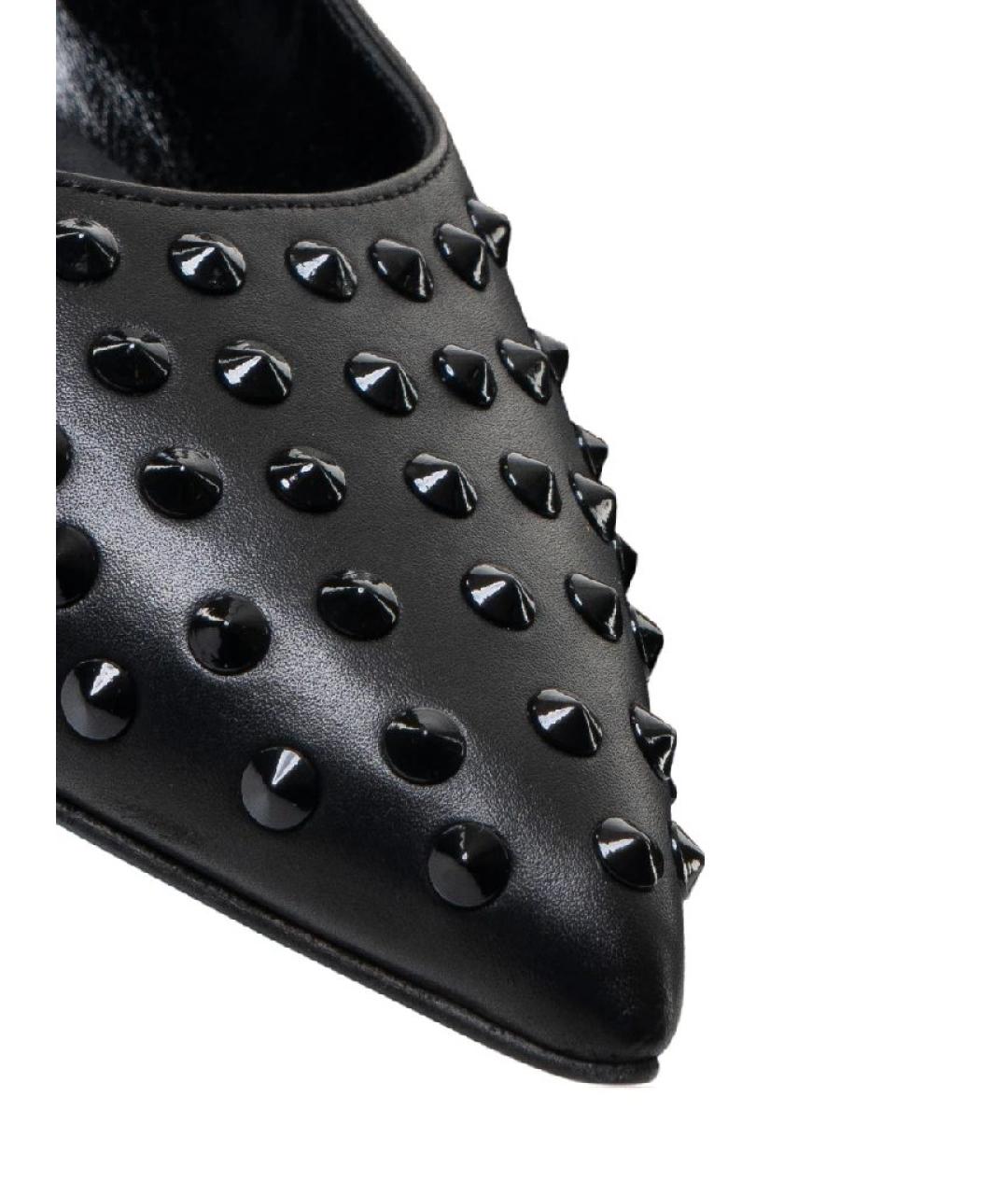 SAINT LAURENT Черные кожаные балетки, фото 6