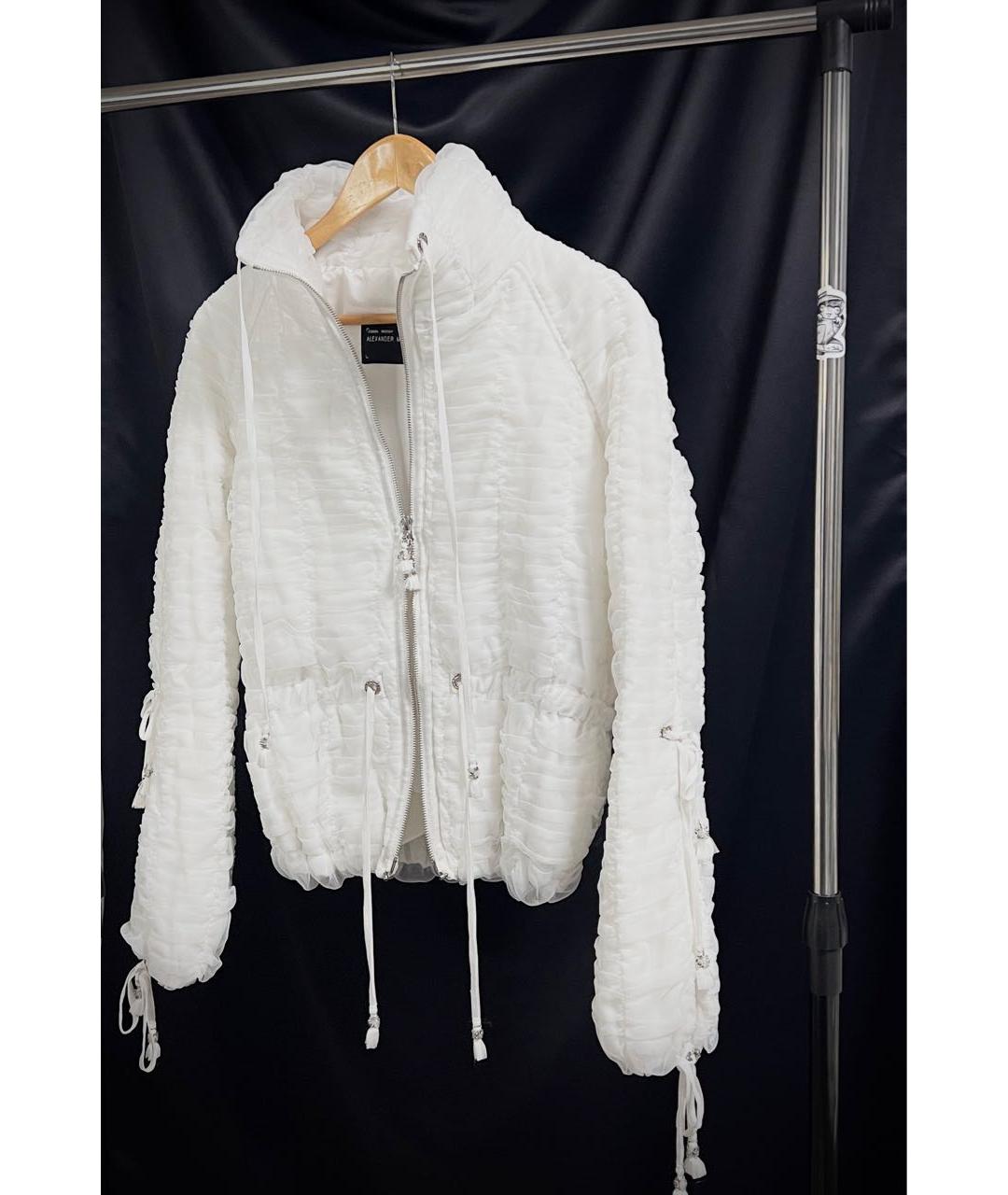 ALEXANDER MCQUEEN Белая полиамидовая куртка, фото 3
