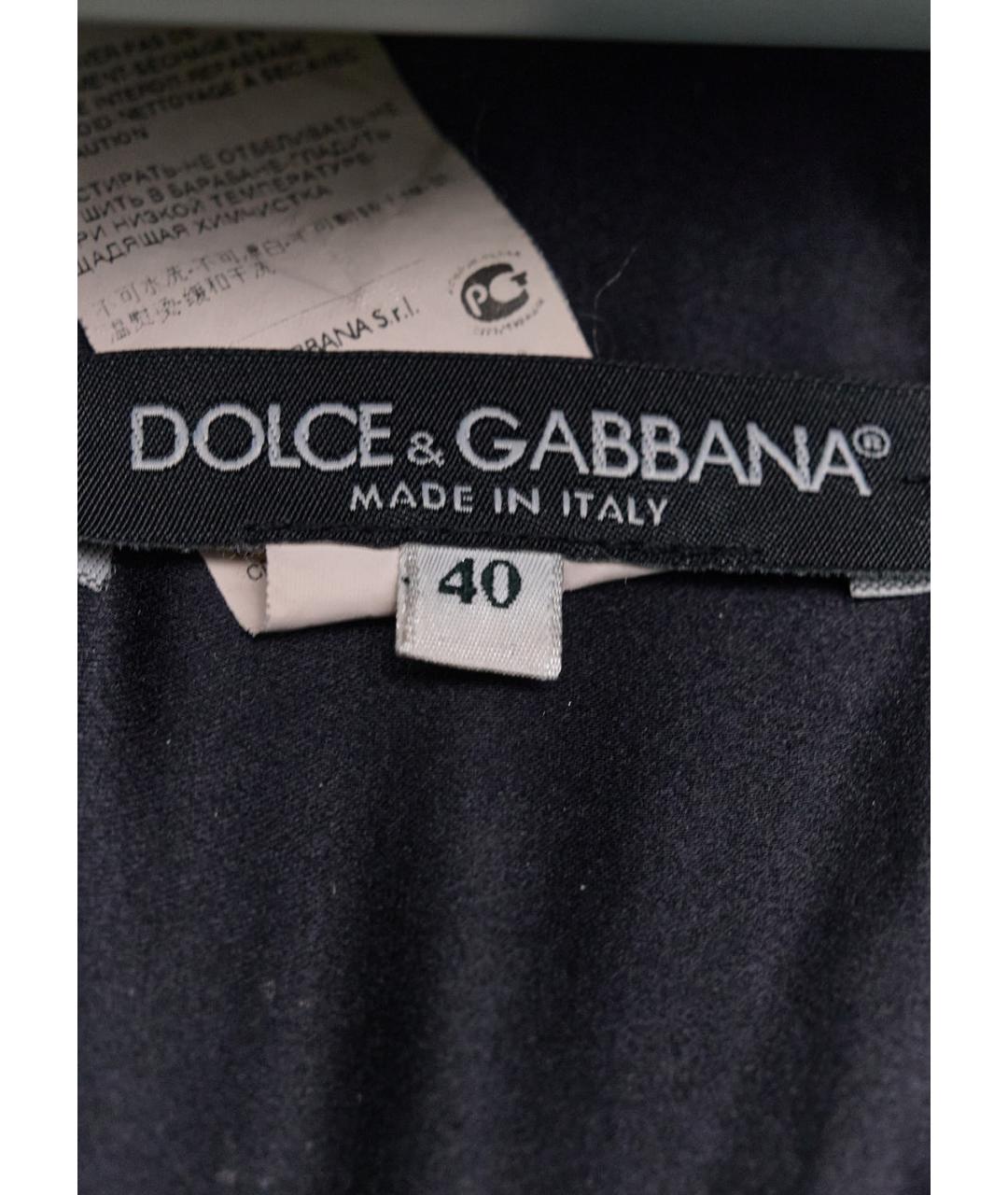 DOLCE&GABBANA Антрацитовое шерстяное повседневное платье, фото 5