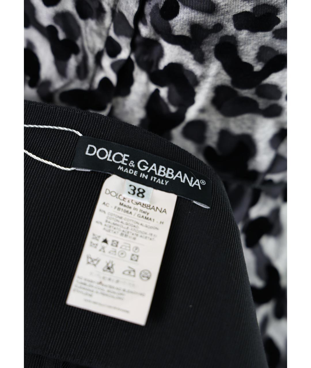 DOLCE&GABBANA Черный хлопковый сарафан, фото 5