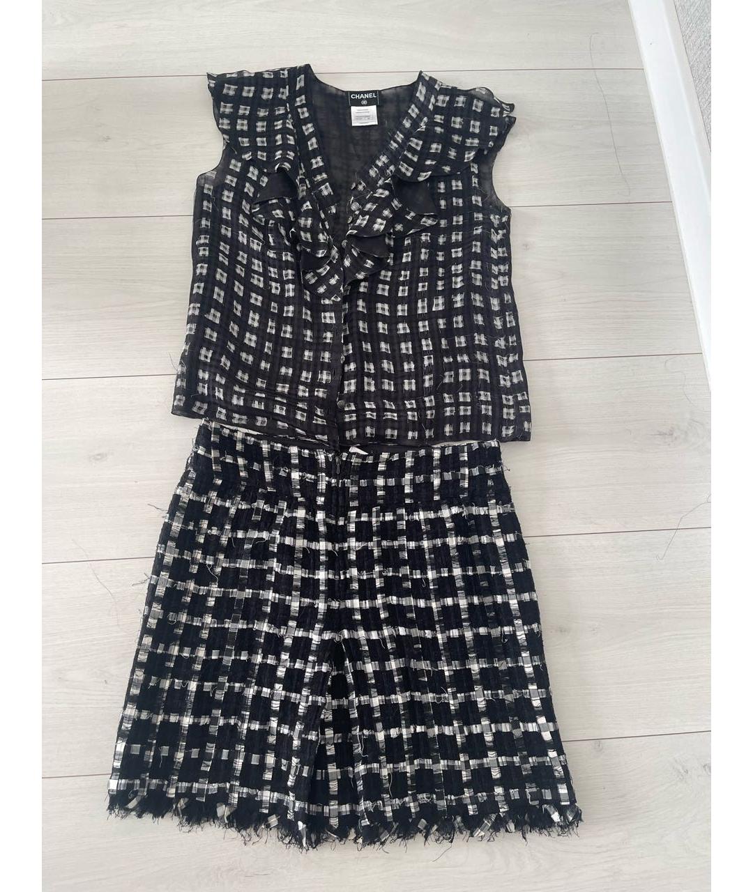 CHANEL Черный твидовый костюм с юбками, фото 7