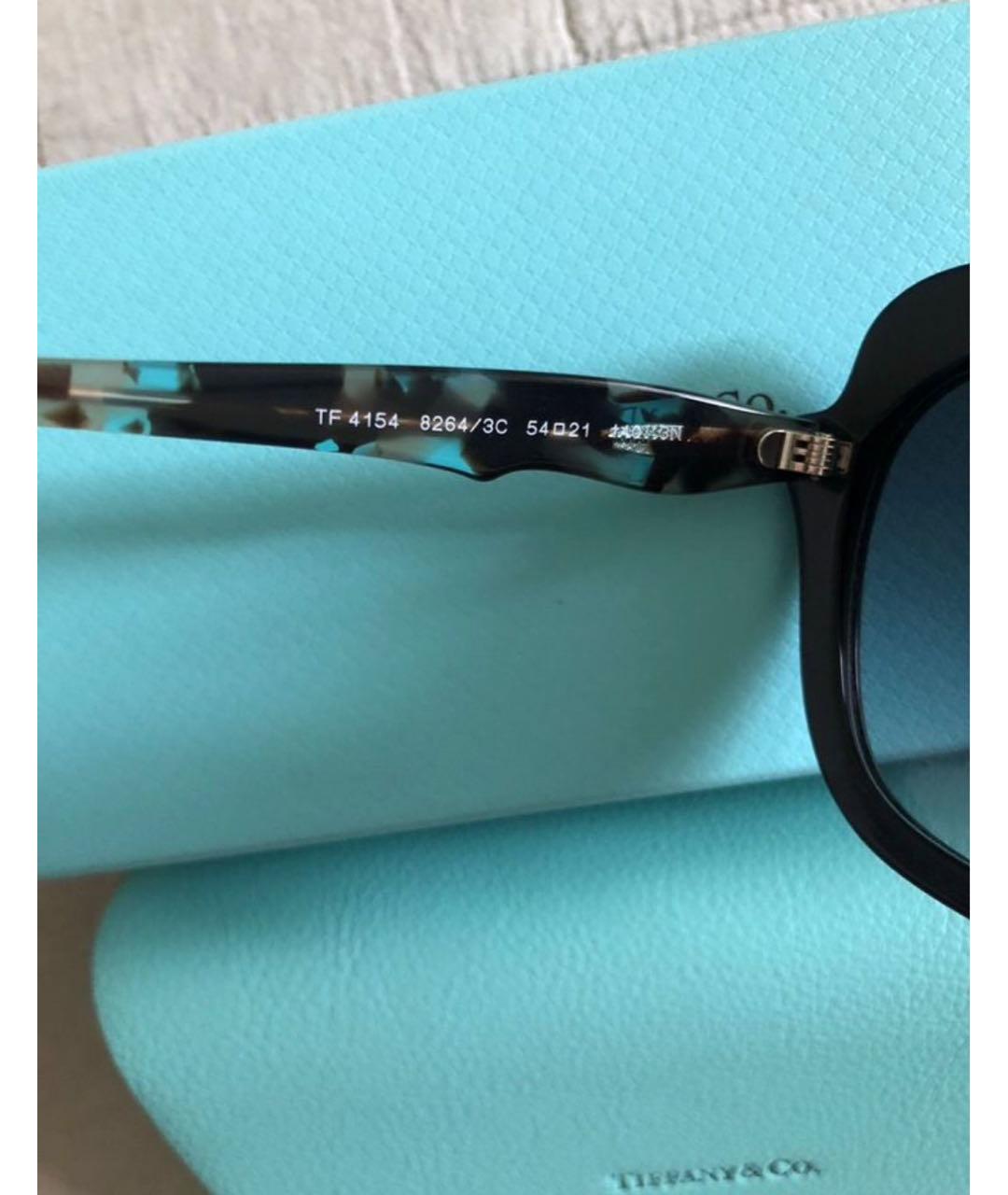 TIFFANY&CO Бирюзовые пластиковые солнцезащитные очки, фото 5
