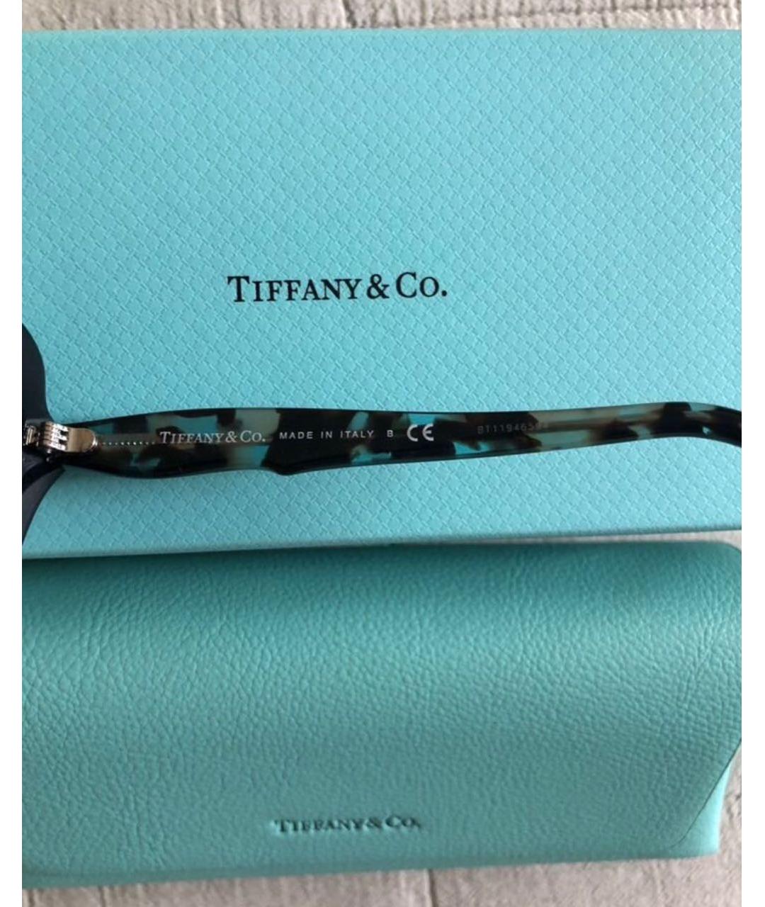 TIFFANY&CO Бирюзовые пластиковые солнцезащитные очки, фото 4