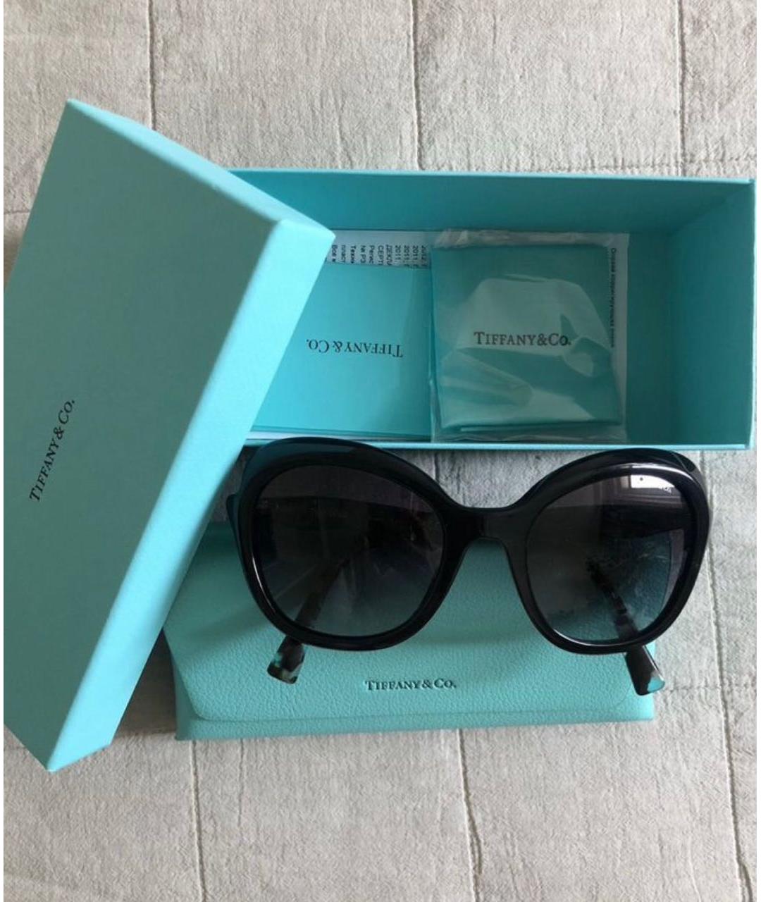 TIFFANY&CO Бирюзовые пластиковые солнцезащитные очки, фото 6