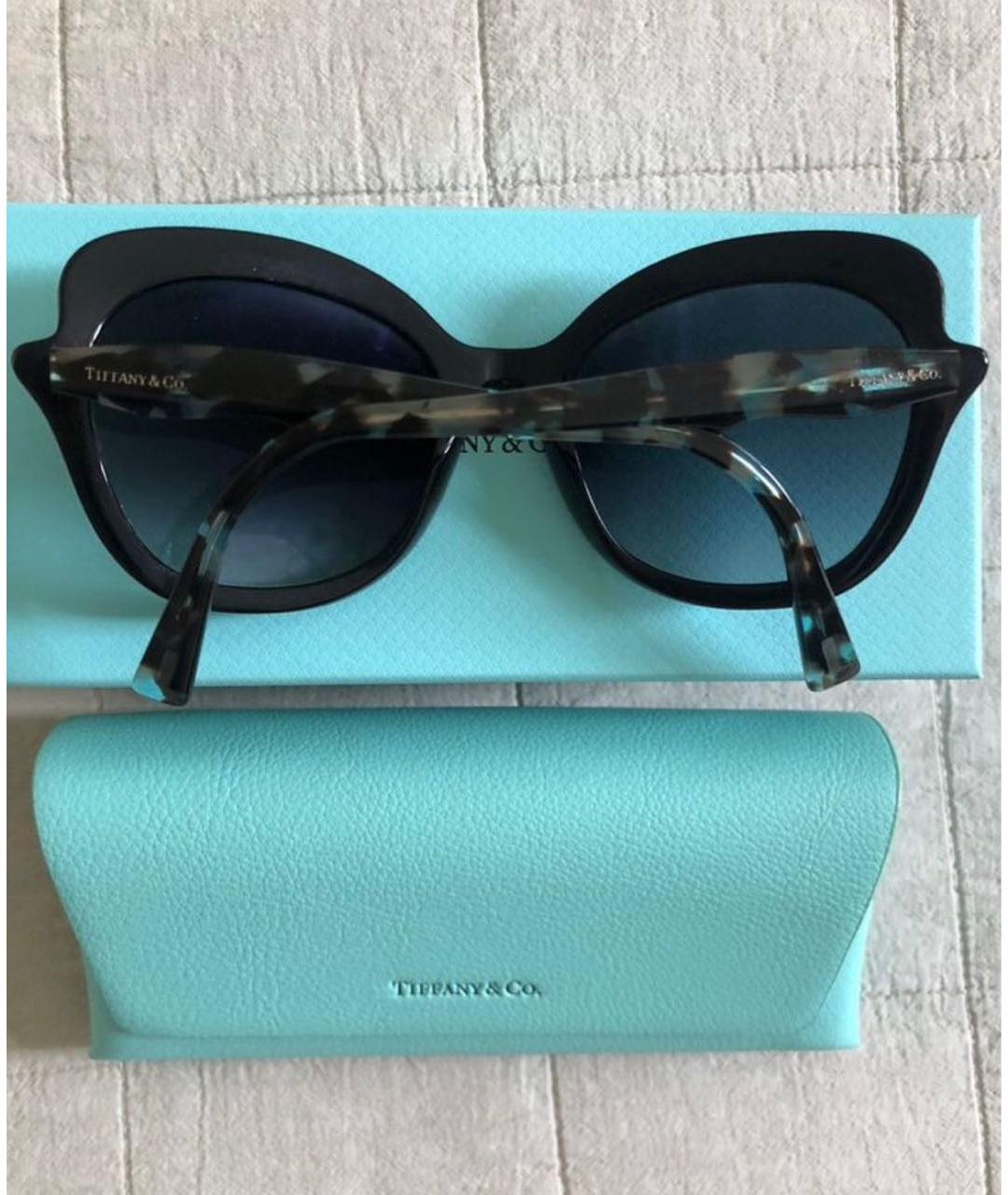TIFFANY&CO Бирюзовые пластиковые солнцезащитные очки, фото 3