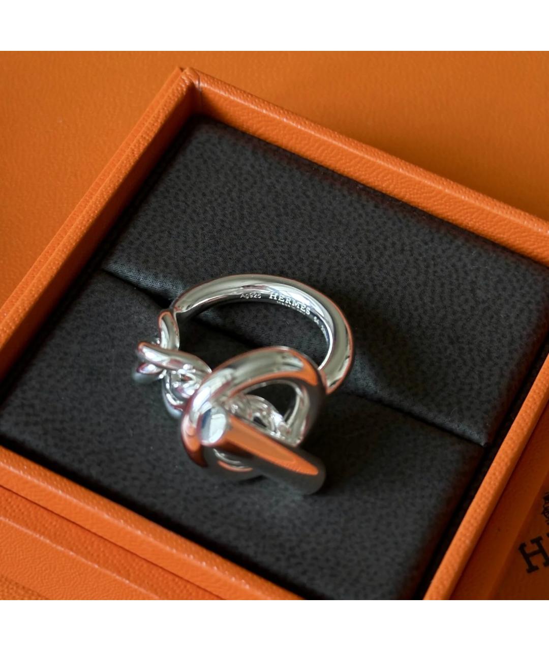 HERMES Серебряное серебряное кольцо, фото 4