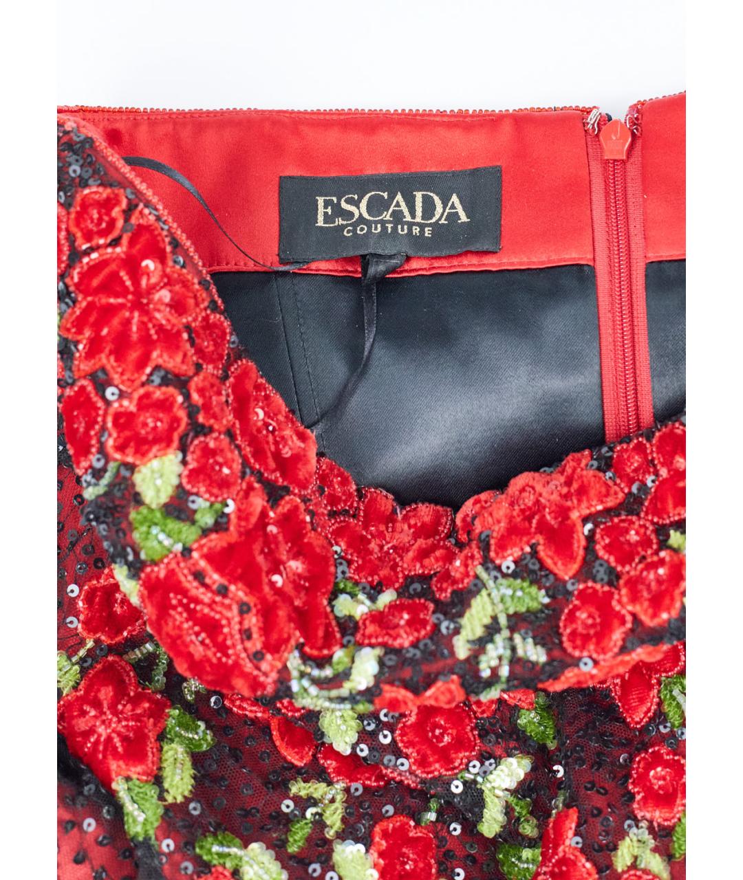 ESCADA Красное шелковое вечернее платье, фото 5