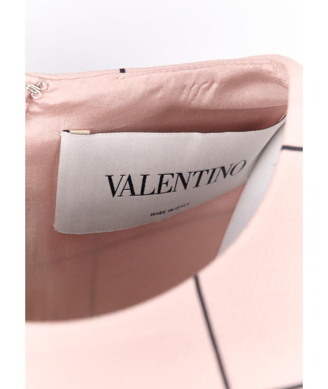 VALENTINO Розовое шерстяное повседневное платье, фото 4