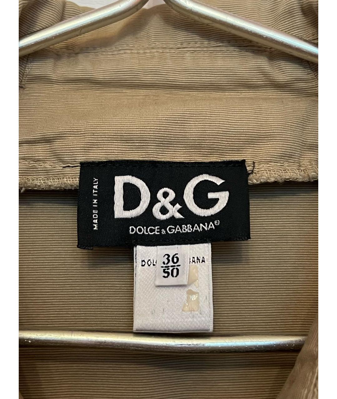 DOLCE&GABBANA Коричневая полиамидовая куртка, фото 2