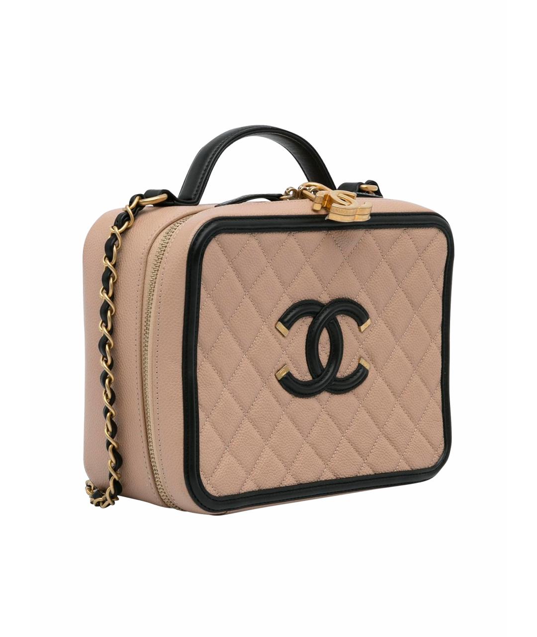 CHANEL Бежевая кожаная сумка через плечо, фото 1