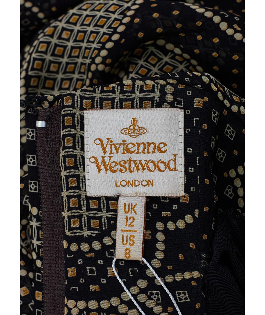VIVIENNE WESTWOOD Мульти шелковое коктейльное платье, фото 7