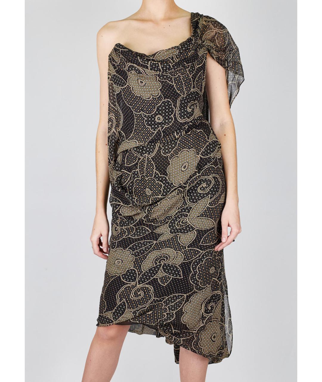 VIVIENNE WESTWOOD Мульти шелковое коктейльное платье, фото 6